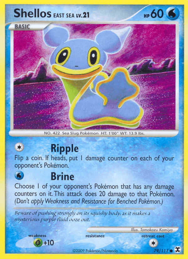 Carta Shellos East Sea 79/111 do set Rising Rivals — Pokémon TCG | Bynx