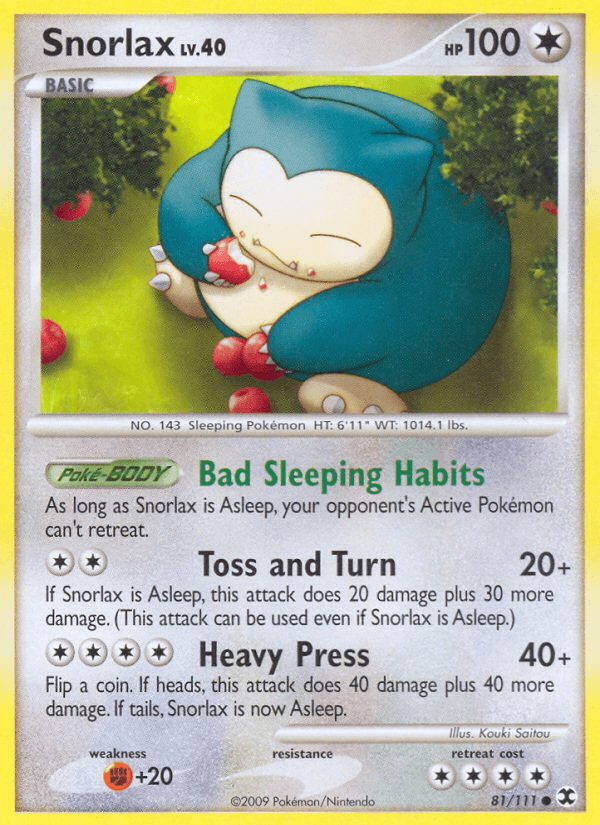 Carta Snorlax 81/111 do set Rising Rivals — Pokémon TCG | Bynx
