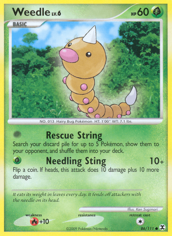 Carta Weedle 86/111 do set Rising Rivals — Pokémon TCG | Bynx