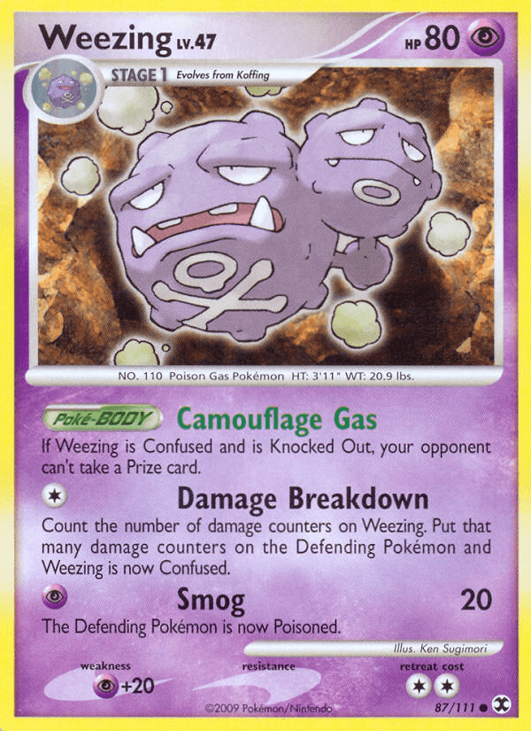 Carta Weezing 87/111 do set Rising Rivals — Pokémon TCG | Bynx