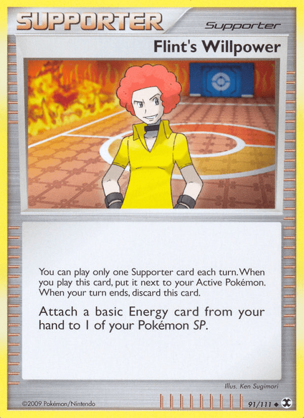 Carta Flint's Willpower 91/111 do set Rising Rivals — Pokémon TCG | Bynx