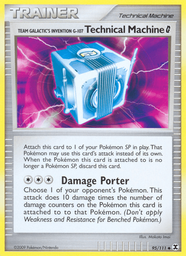 Carta Team Galactic's Invention G-107 Technical Machine G 95/111 do set Rising Rivals — Pokémon TCG | Bynx