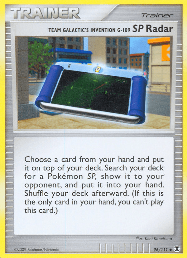 Carta Team Galactic's Invention G-109 SP Radar 96/111 do set Rising Rivals — Pokémon TCG | Bynx