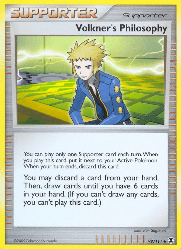 Carta Volkner's Philosophy 98/111 do set Rising Rivals — Pokémon TCG | Bynx