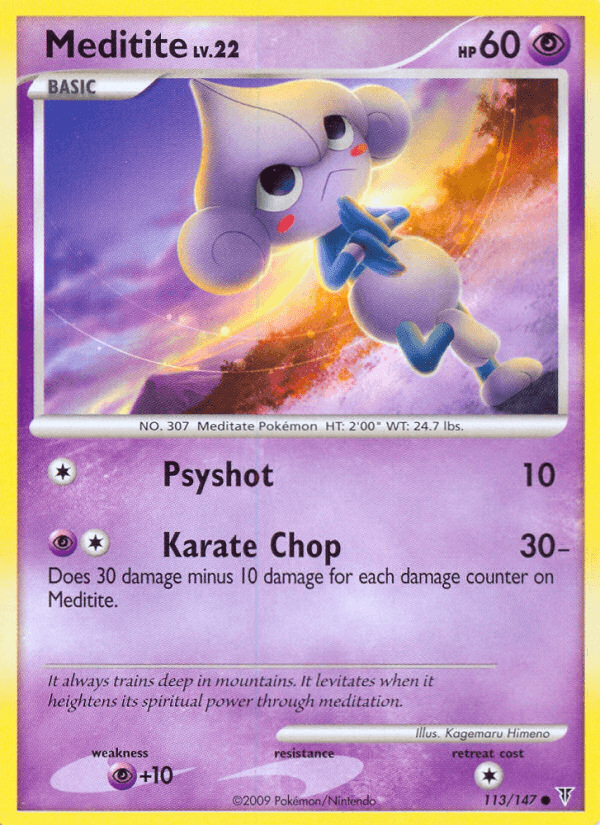 Carta Meditite 113/147 do set Supreme Victors — Pokémon TCG | Bynx