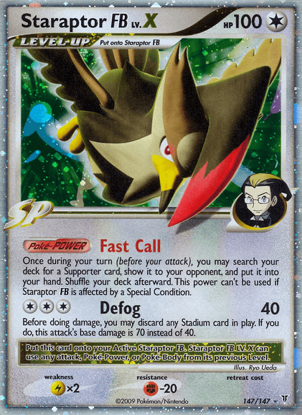 Carta Staraptor FB LV.X 147/147 do set Supreme Victors — Pokémon TCG | Bynx