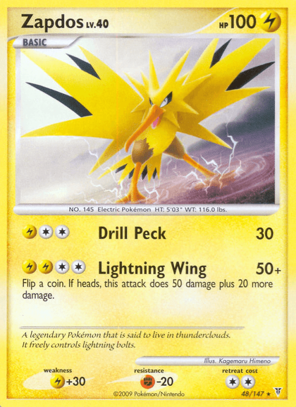 Carta Zapdos 48/147 do set Supreme Victors — Pokémon TCG | Bynx