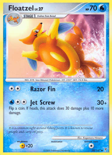 Carta Floatzel 58/147 do set Supreme Victors — Pokémon TCG | Bynx