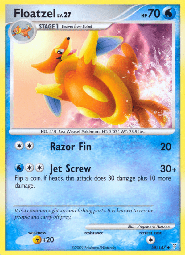 Carta Floatzel 58/147 do set Supreme Victors — Pokémon TCG | Bynx
