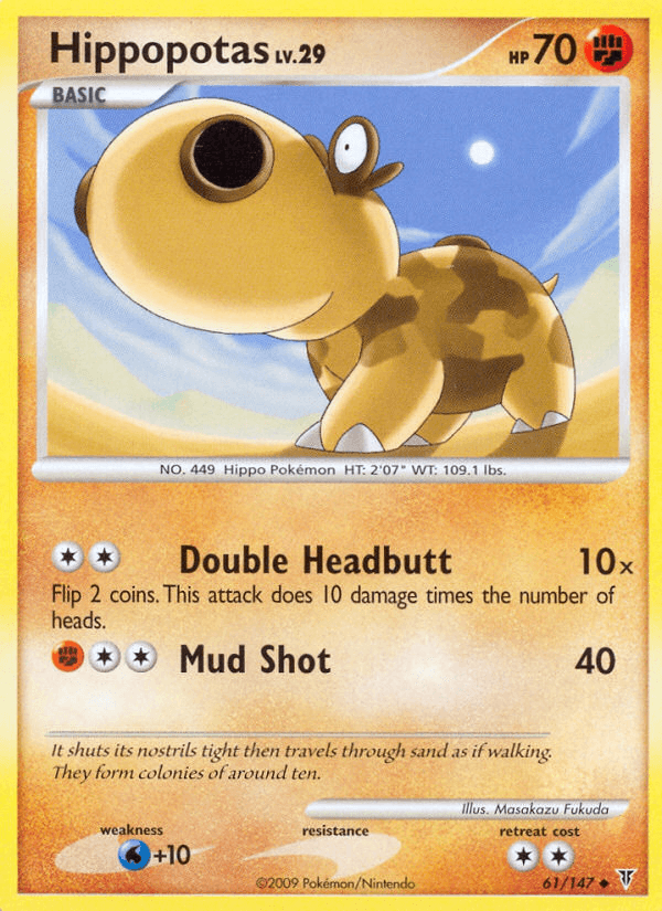 Carta Hippopotas 61/147 do set Supreme Victors — Pokémon TCG | Bynx