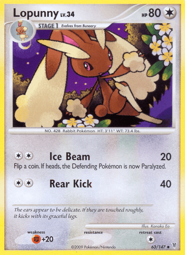 Carta Lopunny 63/147 do set Supreme Victors — Pokémon TCG | Bynx