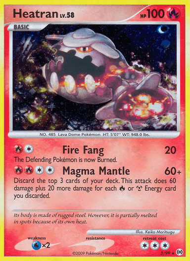 Carta Heatran 3/99 do set Arceus — Pokémon TCG | Bynx
