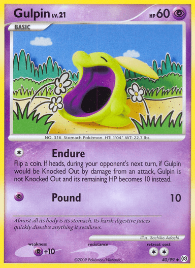 Carta Gulpin 40/99 do set Arceus — Pokémon TCG | Bynx
