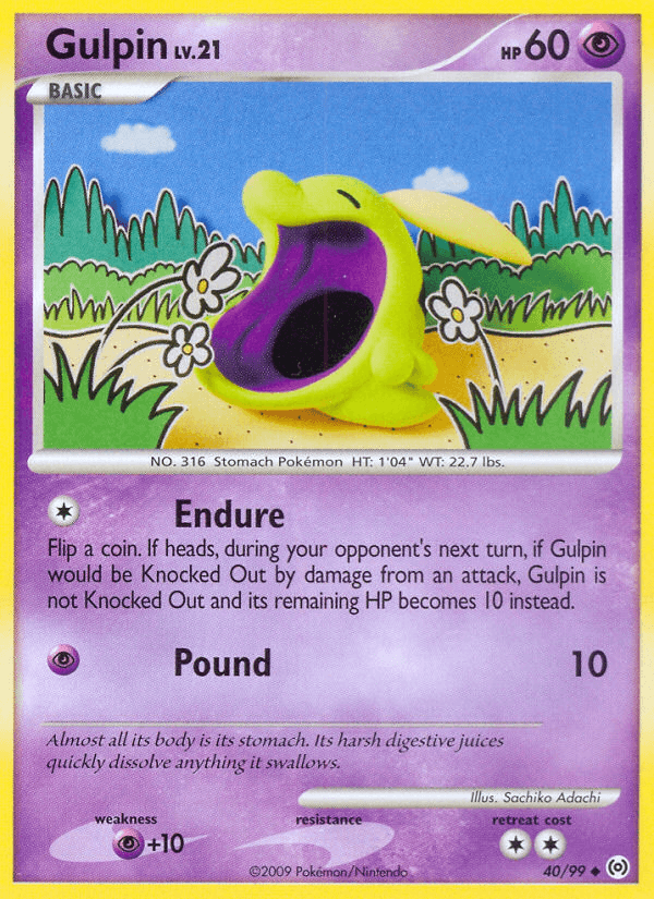 Carta Gulpin 40/99 do set Arceus — Pokémon TCG | Bynx