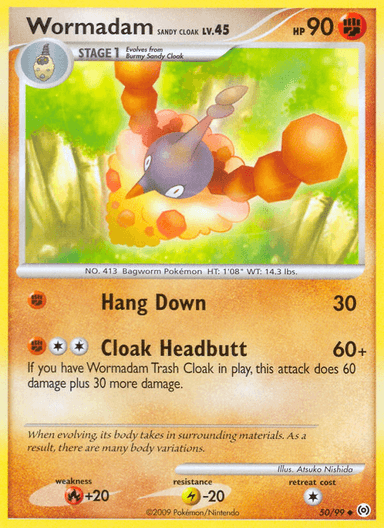 Carta Wormadam Sandy Cloak 50/99 do set Arceus — Pokémon TCG | Bynx