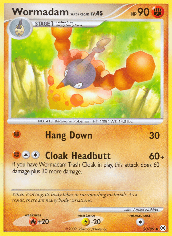 Carta Wormadam Sandy Cloak 50/99 do set Arceus — Pokémon TCG | Bynx