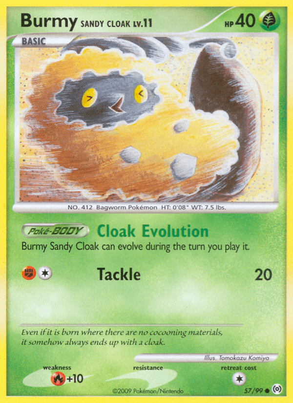 Carta Burmy Sandy Cloak 57/99 do set Arceus — Pokémon TCG | Bynx