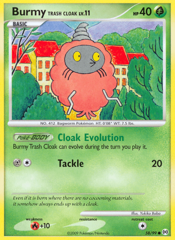 Carta Burmy Trash Cloak 58/99 do set Arceus — Pokémon TCG | Bynx