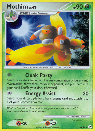 Carta Mothim 6/99 do set Arceus — Pokémon TCG | Bynx