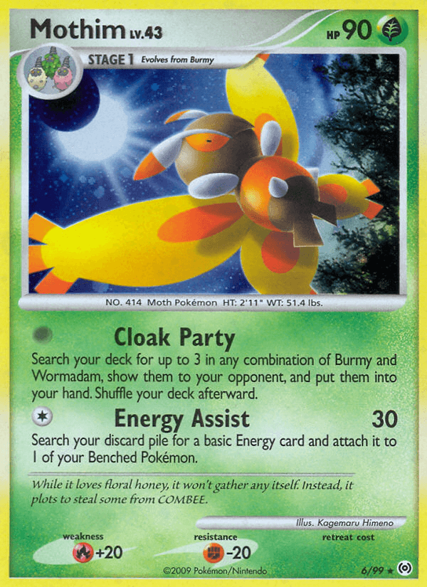 Carta Mothim 6/99 do set Arceus — Pokémon TCG | Bynx