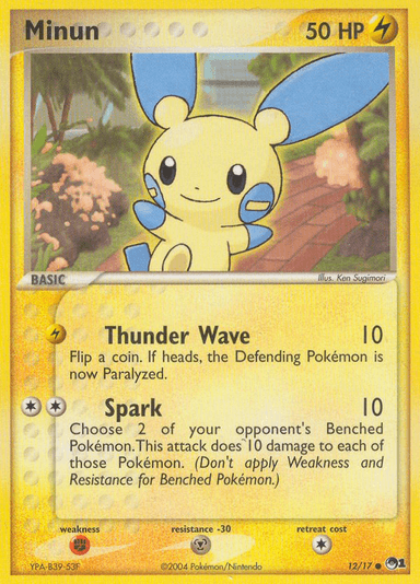 Carta Minun 12/17 do set POP Series 1 — Pokémon TCG | Bynx