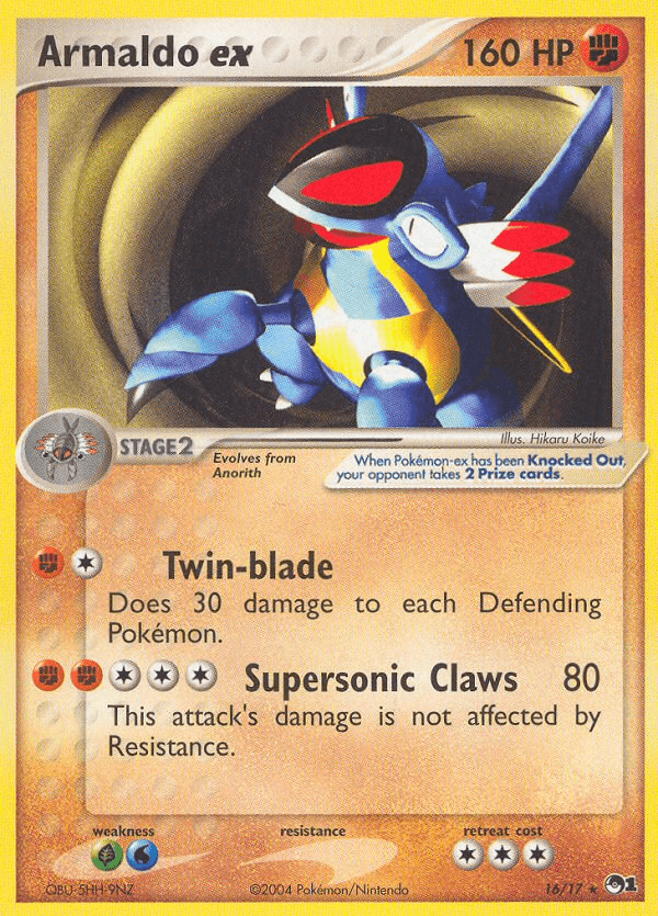 Carta Armaldo ex 16/17 do set POP Series 1 — Pokémon TCG | Bynx
