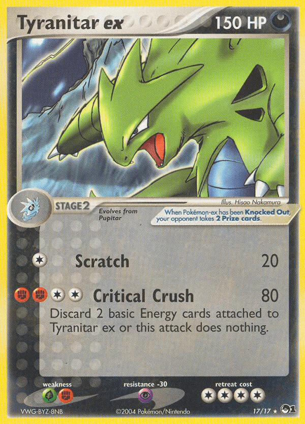 Carta Tyranitar ex 17/17 do set POP Series 1 — Pokémon TCG | Bynx