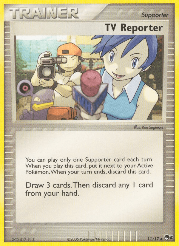 Carta TV Reporter 11/17 do set POP Series 2 — Pokémon TCG | Bynx