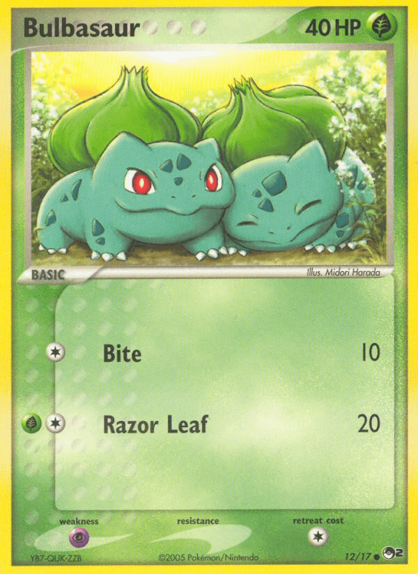 Carta Bulbasaur 12/17 do set POP Series 2 — Pokémon TCG | Bynx
