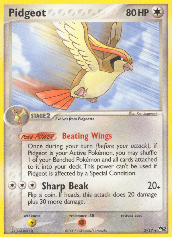 Carta Pidgeot 2/17 do set POP Series 2 — Pokémon TCG | Bynx