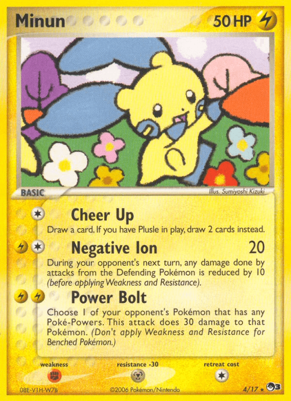 Carta Minun 4/17 do set POP Series 3 — Pokémon TCG | Bynx