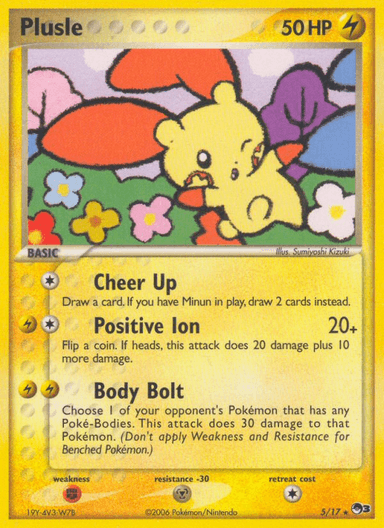 Carta Plusle 5/17 do set POP Series 3 — Pokémon TCG | Bynx