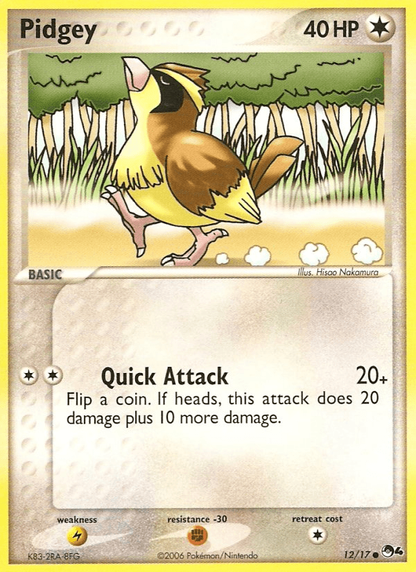 Carta Pidgey 12/17 do set POP Series 4 — Pokémon TCG | Bynx