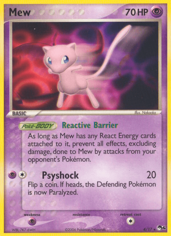 Carta Mew 4/17 do set POP Series 4 — Pokémon TCG | Bynx