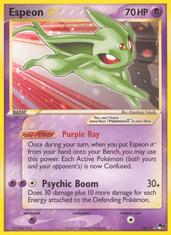 Carta Espeon ★ 16/17 do set POP Series 5 — Pokémon TCG | Bynx