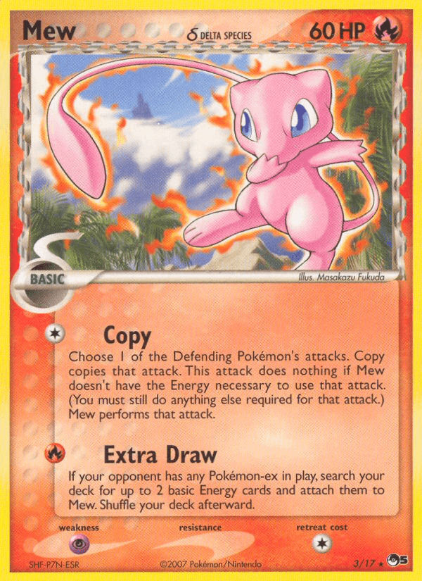 Carta Mew δ 3/17 do set POP Series 5 — Pokémon TCG | Bynx