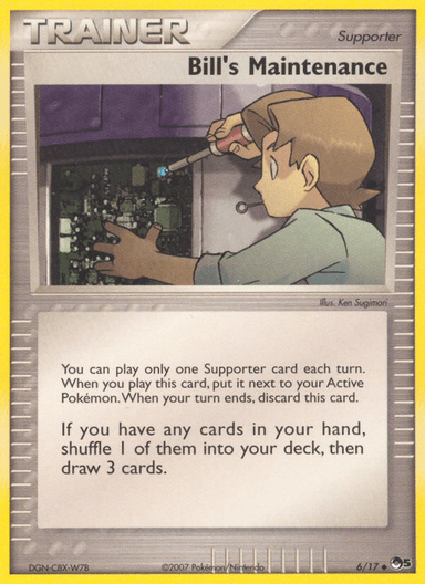 Carta Bill's Maintenance 6/17 do set POP Series 5 — Pokémon TCG | Bynx