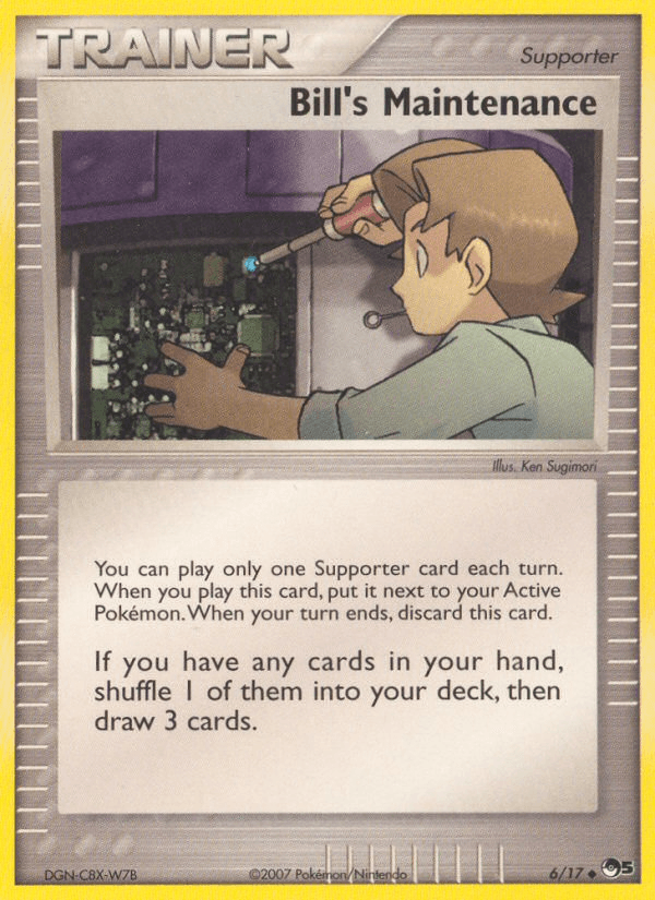 Carta Bill's Maintenance 6/17 do set POP Series 5 — Pokémon TCG | Bynx