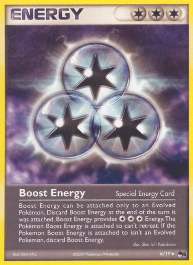 Carta Boost Energy 8/17 do set POP Series 5 — Pokémon TCG | Bynx