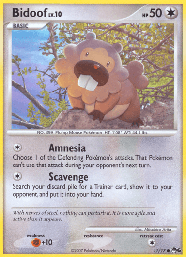 Carta Bidoof 11/17 do set POP Series 6 — Pokémon TCG | Bynx
