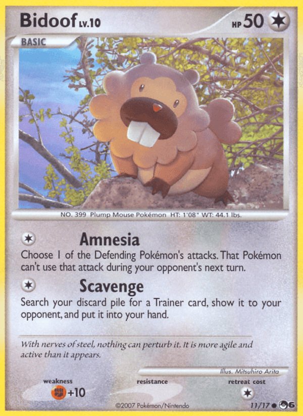 Carta Bidoof 11/17 do set POP Series 6 — Pokémon TCG | Bynx