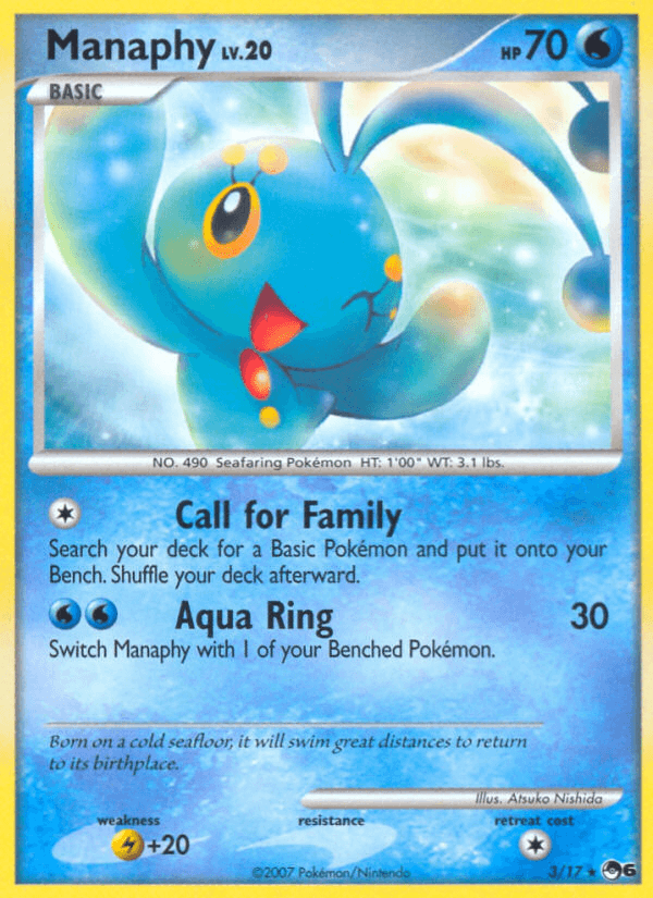 Carta Manaphy 3/17 do set POP Series 6 — Pokémon TCG | Bynx