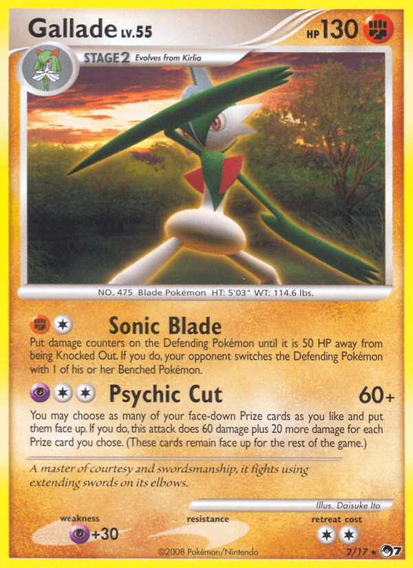 Carta Gallade 2/17 do set POP Series 7 — Pokémon TCG | Bynx