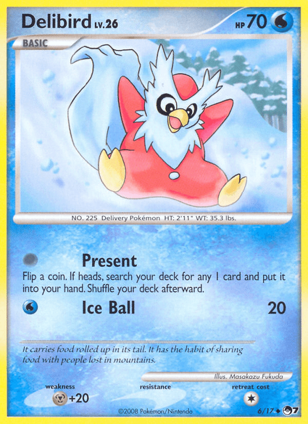 Carta Delibird 6/17 do set POP Series 7 — Pokémon TCG | Bynx