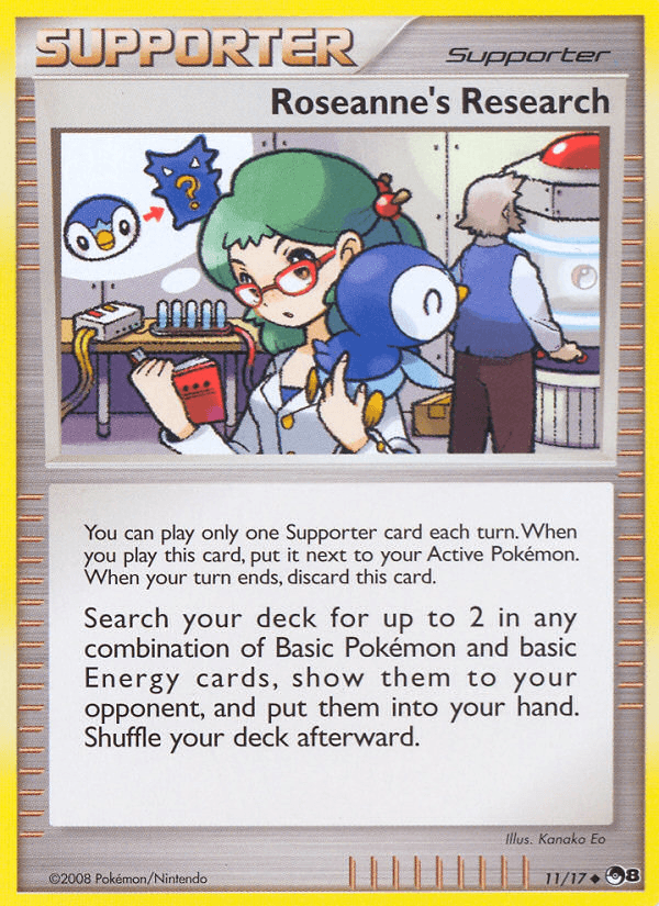 Carta Roseanne's Research 11/17 do set POP Series 8 — Pokémon TCG | Bynx