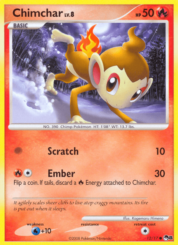 Carta Chimchar 12/17 do set POP Series 8 — Pokémon TCG | Bynx