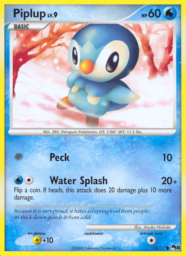 Carta Piplup 15/17 do set POP Series 8 — Pokémon TCG | Bynx