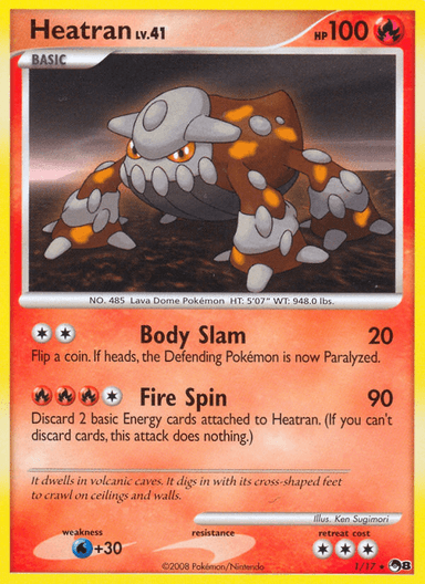 Carta Heatran 1/17 do set POP Series 8 — Pokémon TCG | Bynx
