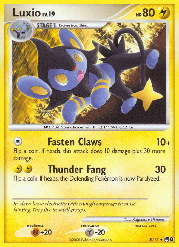 Carta Luxio 8/17 do set POP Series 8 — Pokémon TCG | Bynx