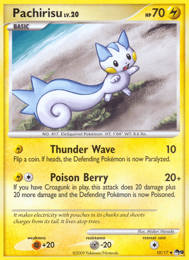 Carta Pachirisu 10/17 do set POP Series 9 — Pokémon TCG | Bynx